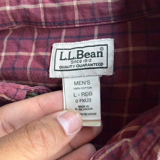 Vintage L.L Bean Cropped Button Up - L