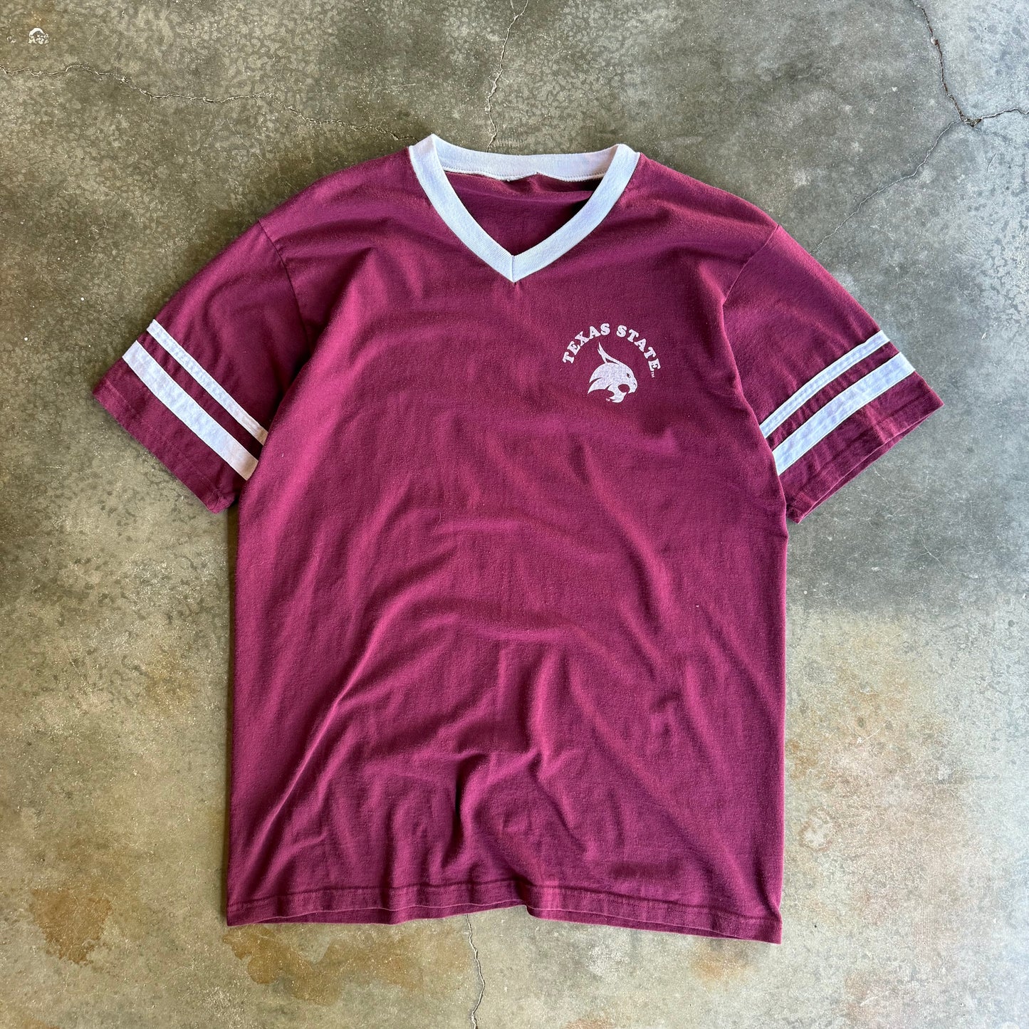 Vintage 80s Texas State Ringer Tee - L