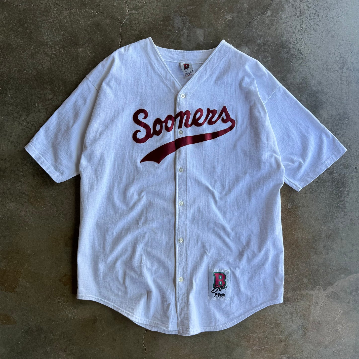 Vintage 90s OU Sooners Baseball Jersey - XXL