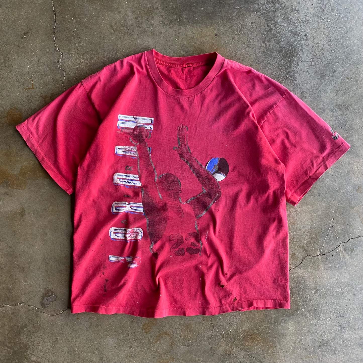 Vintage 90s Distressed Michael Jordan Tee - XL