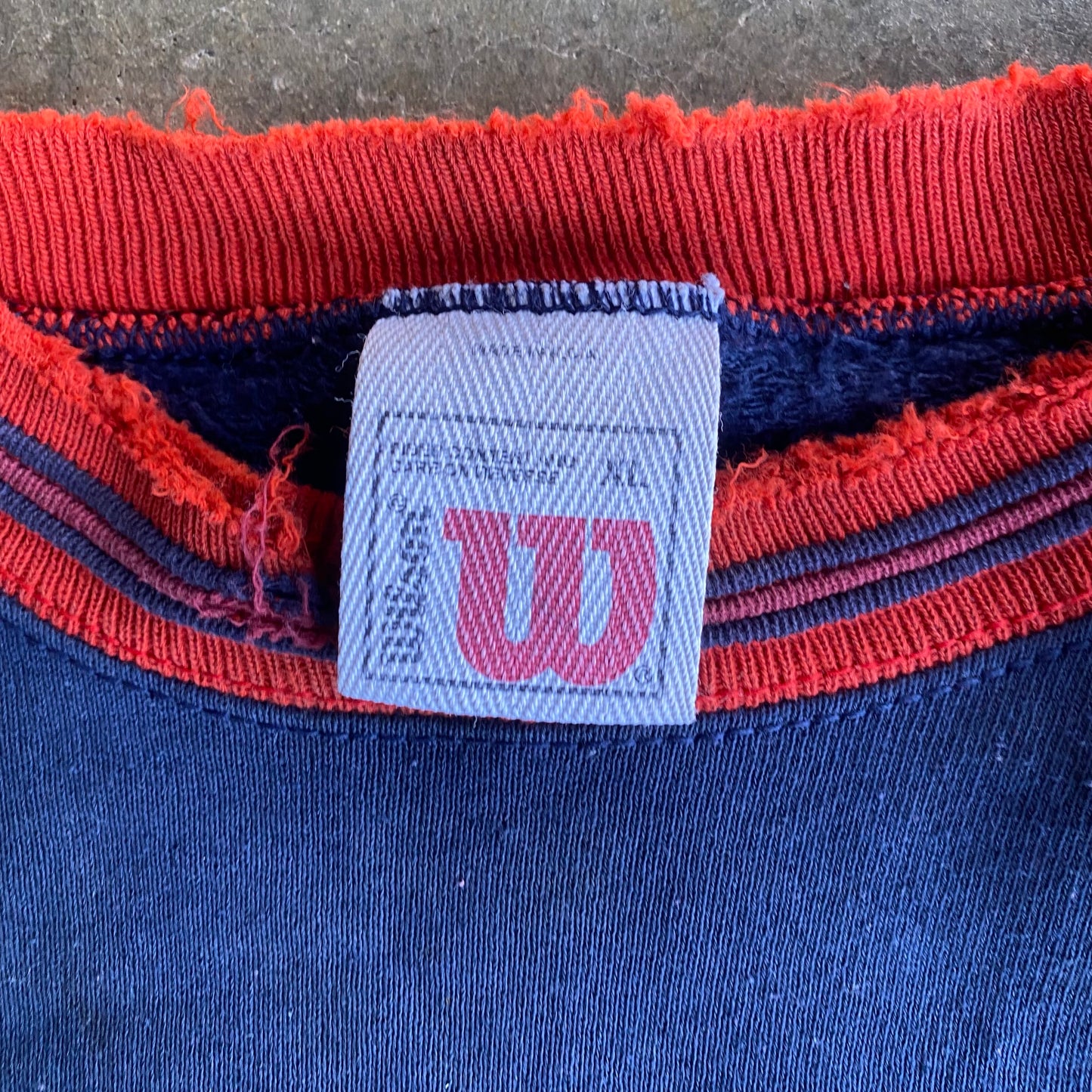 Vintage 90s Heavily Distressed Wilson Crewneck - XL