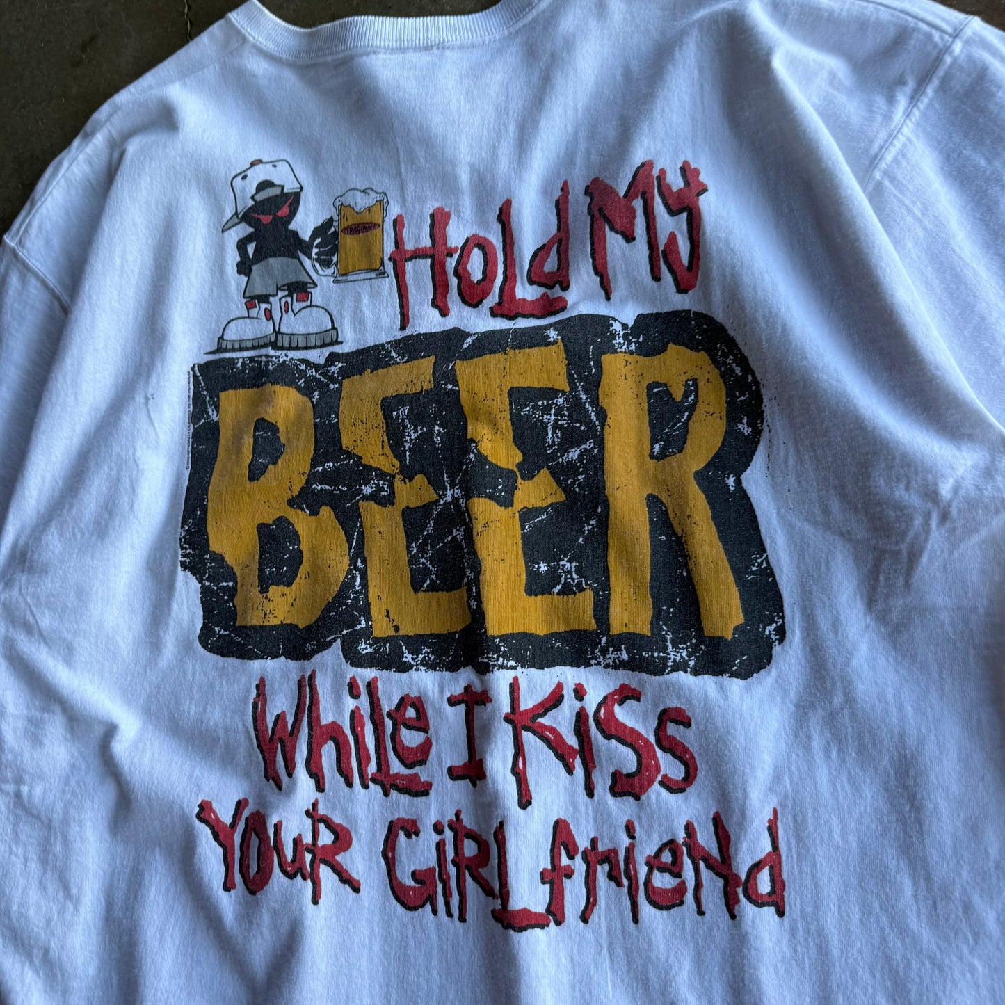 Vintage 00s Funny Beer Tshirt - XL