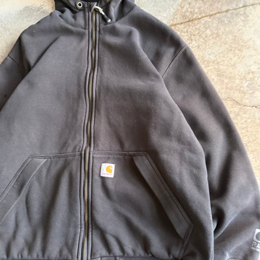 Vintage 00s Carhartt Waffle Net Zip Up Hoodie - M