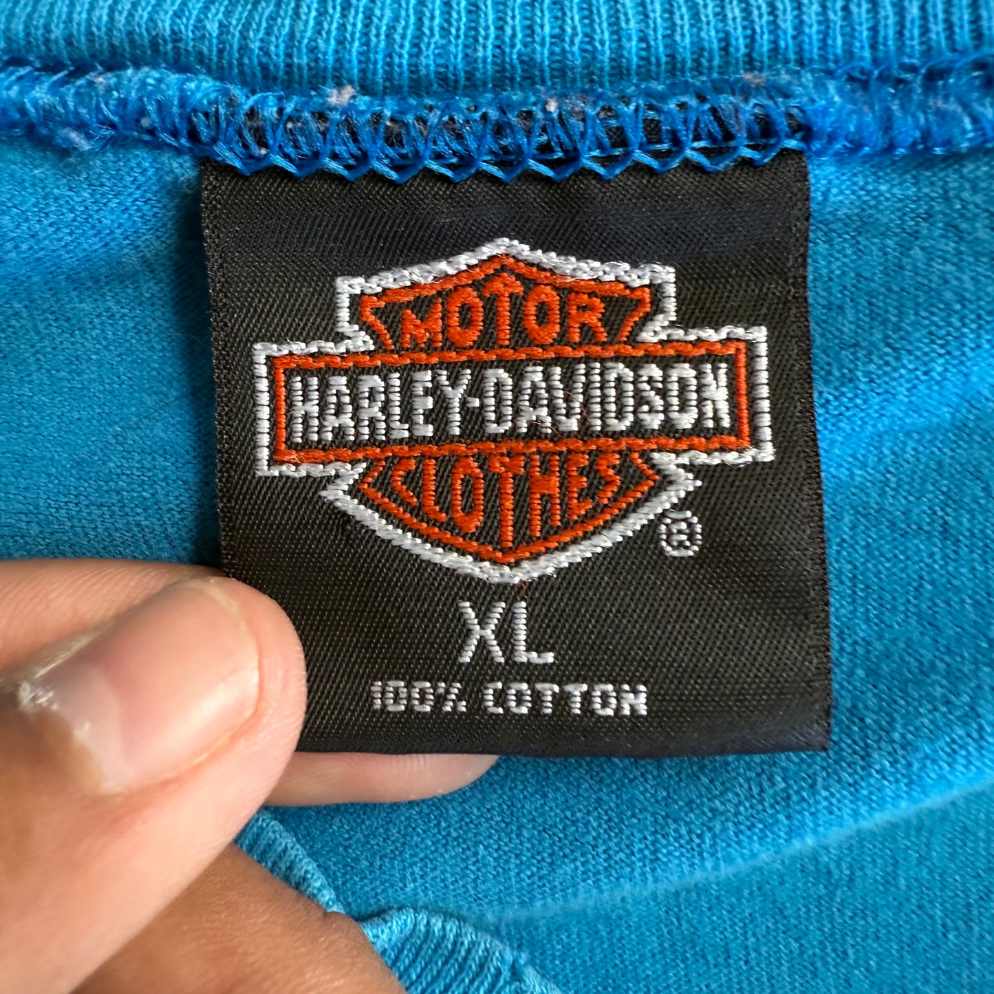 Vintage 90s Harley Davidson 1/4 Button Up - XL