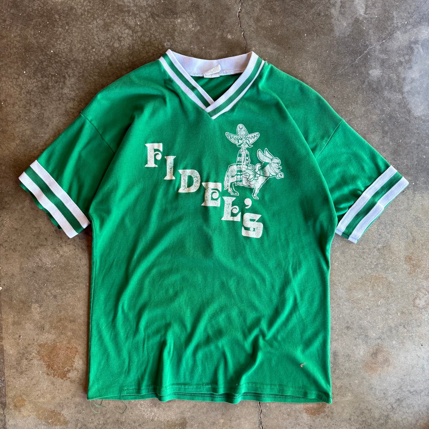 Vintage 80s Fidele’s Ringer Tee - L