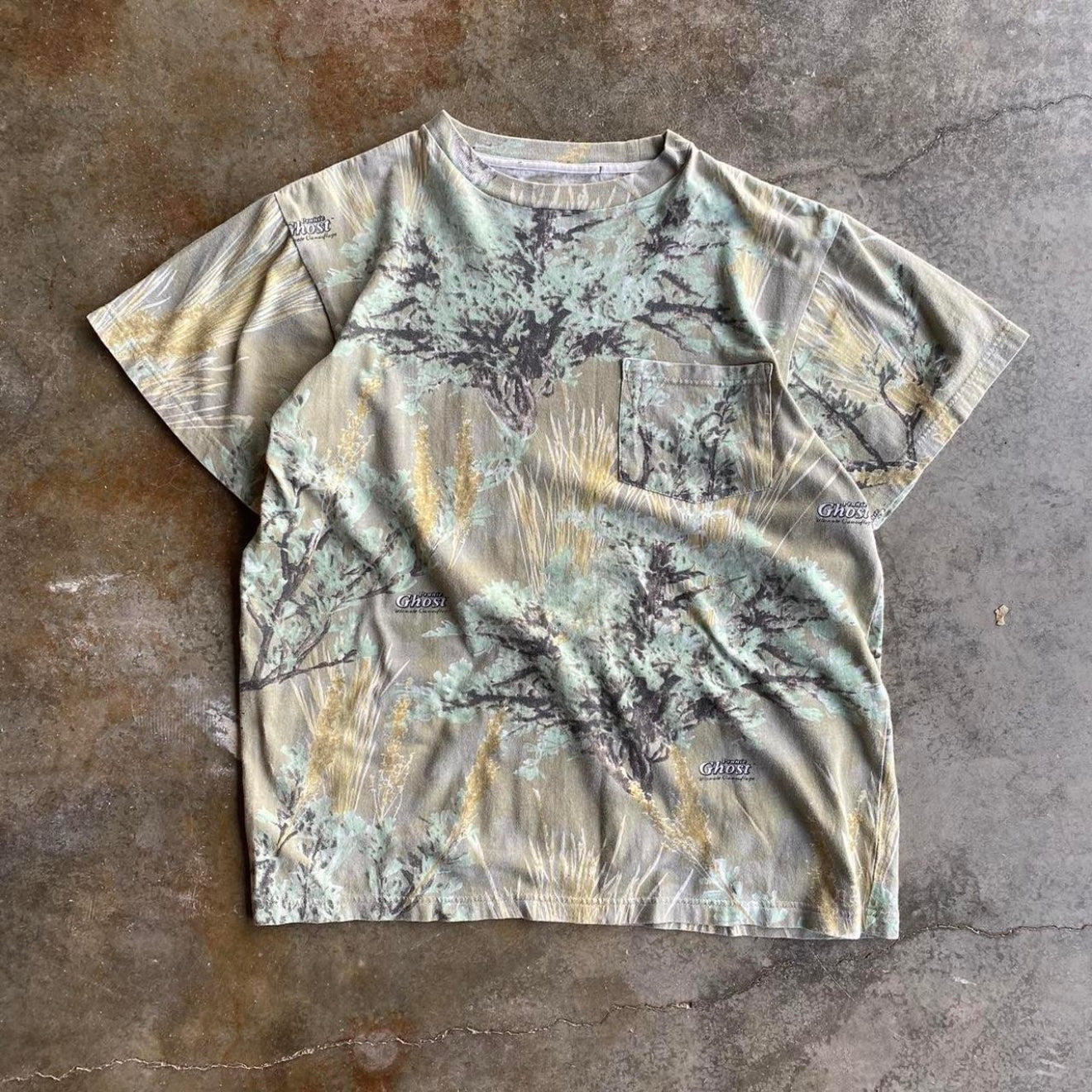 Vintage 00s Ghost Camo Tee - M