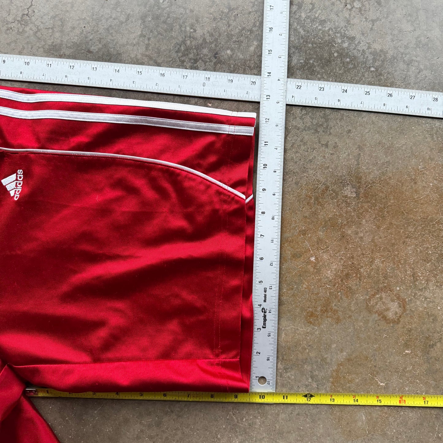 Vintage Red Adidas Track Shorts - XL