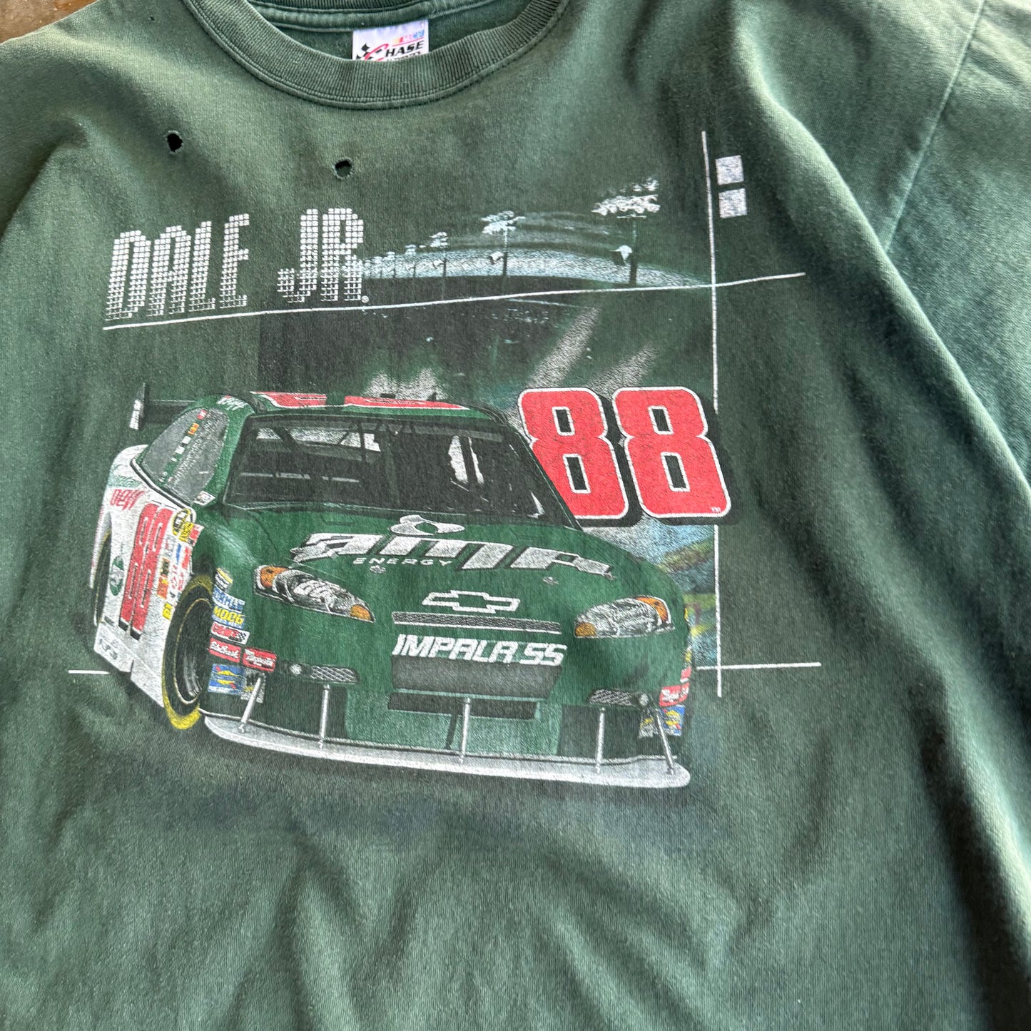 Vintage 00s NASCAR Dale Jr Tee - L