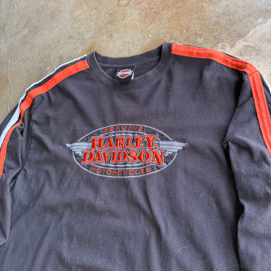 Vintage Harley Davidson Stripes Longsleeve - L
