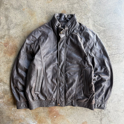 Vintage Brown Leather Jacket - M