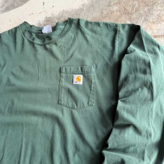 Vintage Green Carhartt Longsleeve - XL