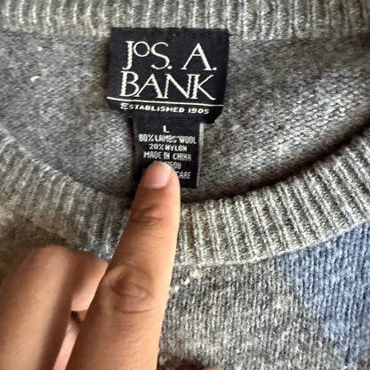 Vintage 90s Grandpa Wool Sweater - L