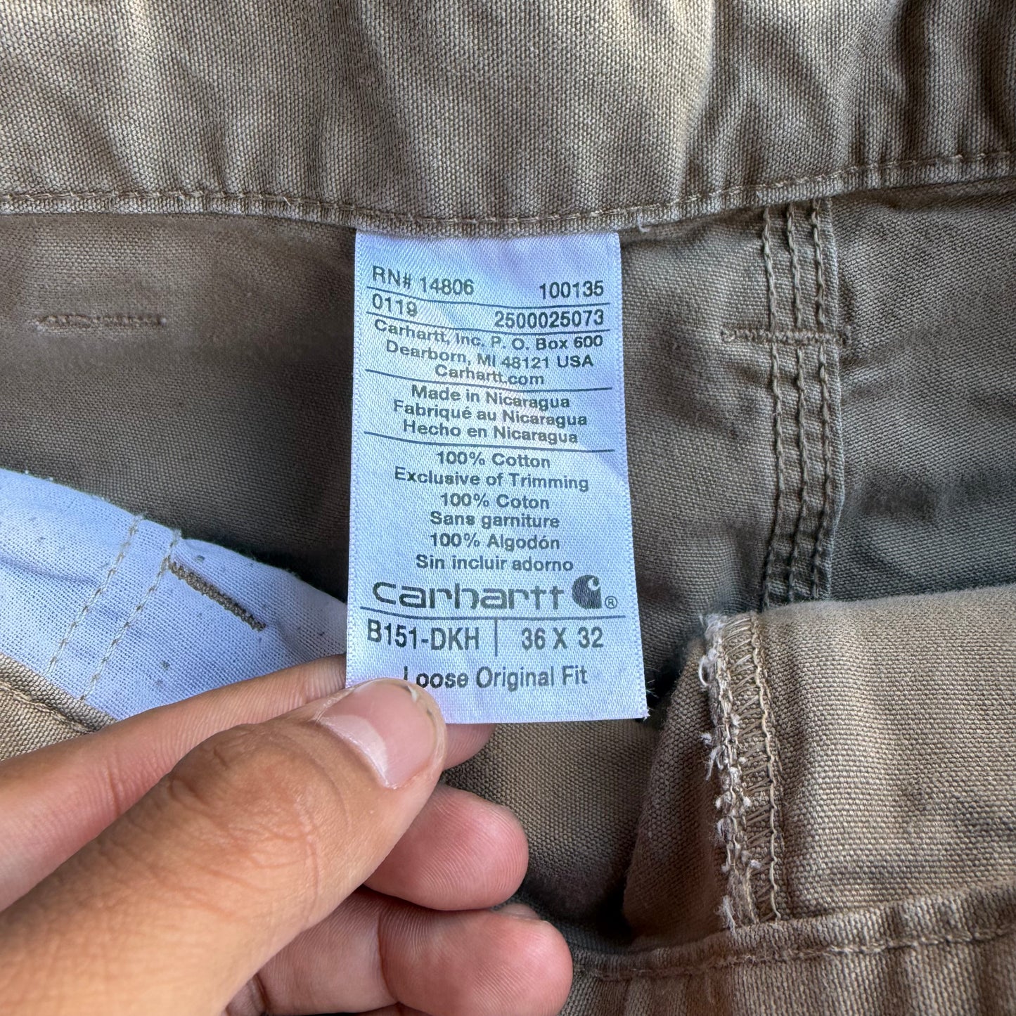 Vintage Baggy Carhartt Tan Pants - 36