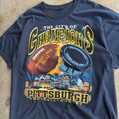 Vintage 00s Steelers Championship Tee - M