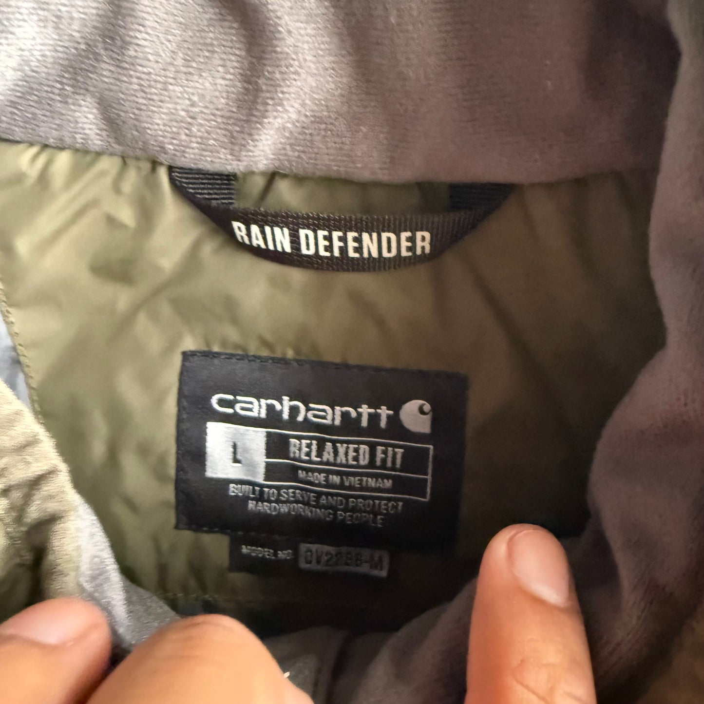 Green Carhartt Puffer Vest - L