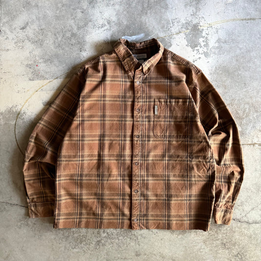 Fall Cropped Button Up Flannel - L