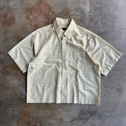 Vintage Boxy Cropped Button Up - L