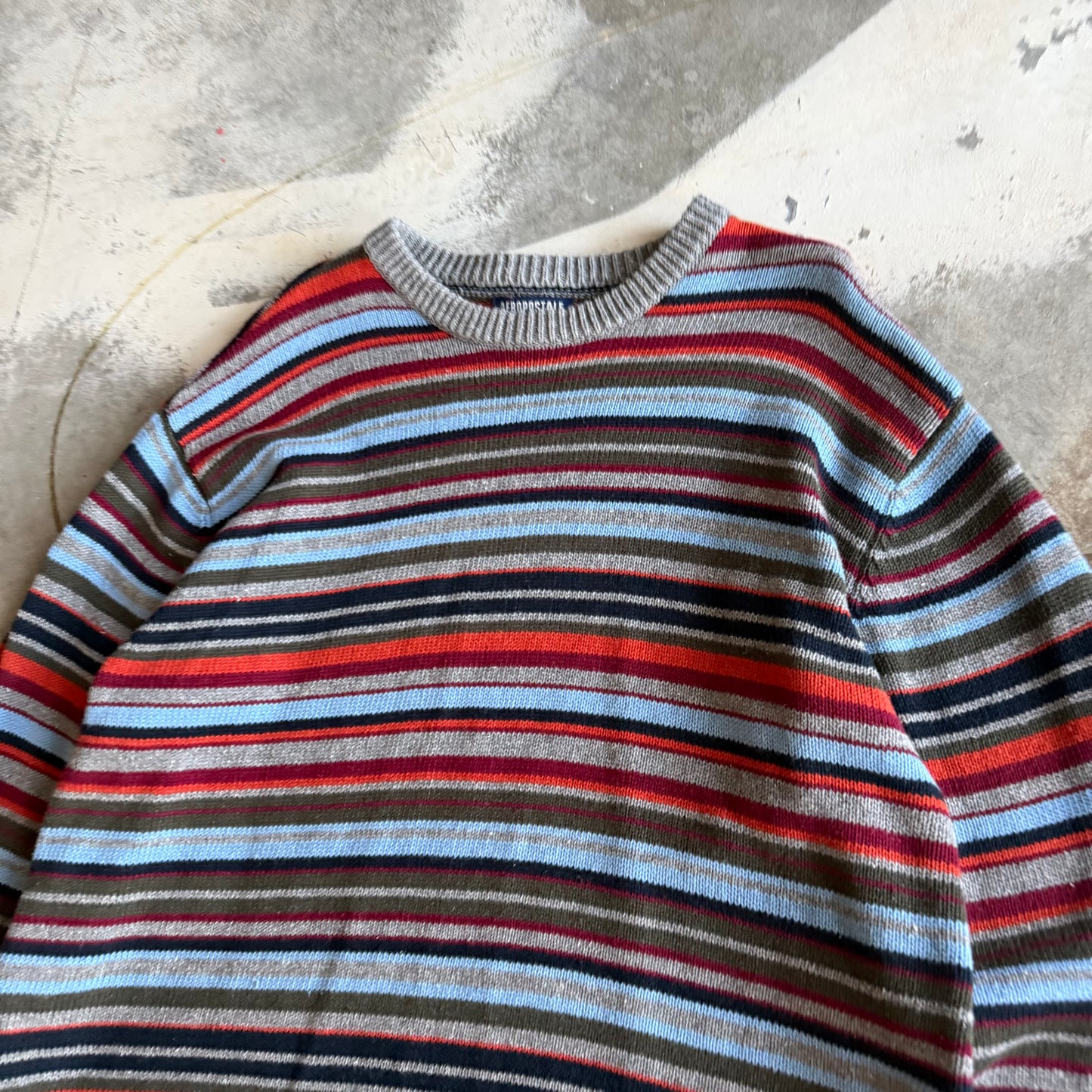 Vintage 90s Grandpa Striped Sweater - XL