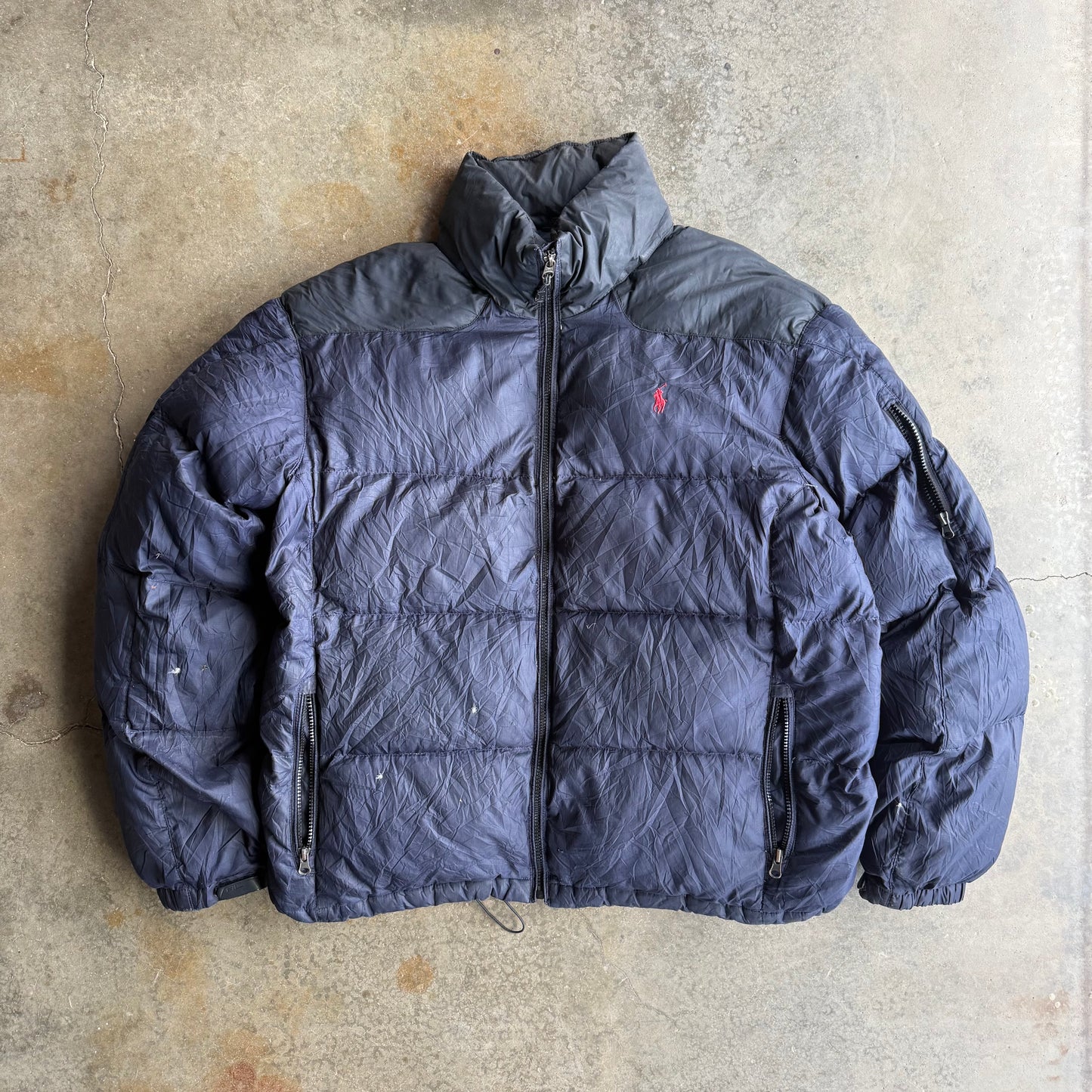 Vintage 90s Polo Puffer Jacket - L