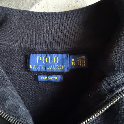 Vintage 00s Black Polo Ralph Lauren Quarter Zip - XL