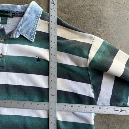 Vintage Striped Crewneck Rugby Polo - XXXL