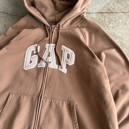 Vintage Brown GAP Zip Up - XXL