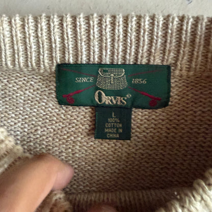 Vintage 90s Grandpa Knit Sweater - L