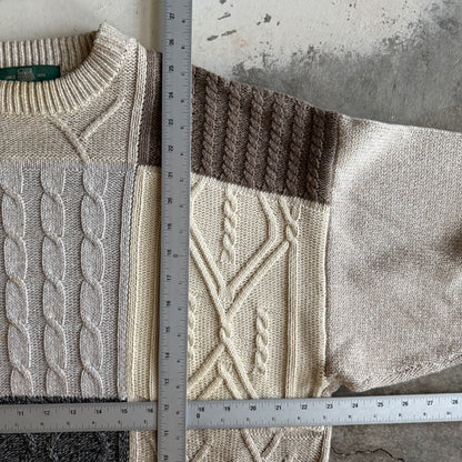 Vintage 90s Grandpa Knit Sweater - L