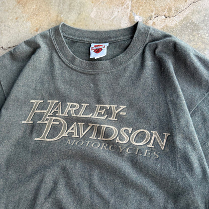 Vintage Green Harley Davidson Tshirt - L