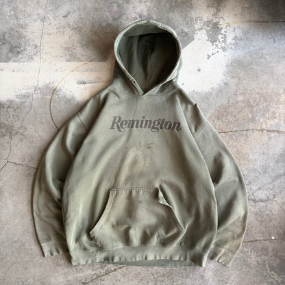 Vintage 00s Distressed Remington Hoodie - XXL