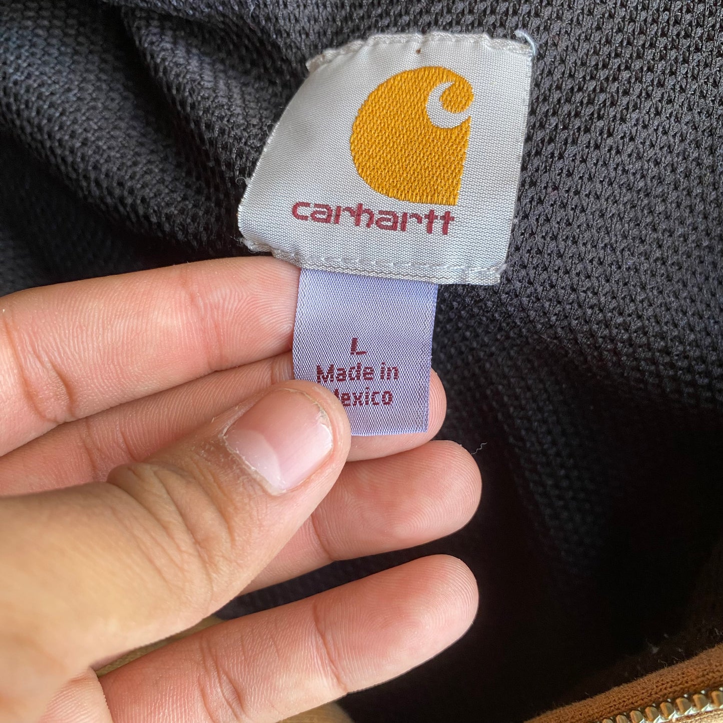 Vintage 90s Heavily Faded & Distressed Carhartt Zip Up Hoodie - L