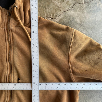 Vintage 90s Heavily Faded & Distressed Carhartt Zip Up Hoodie - L