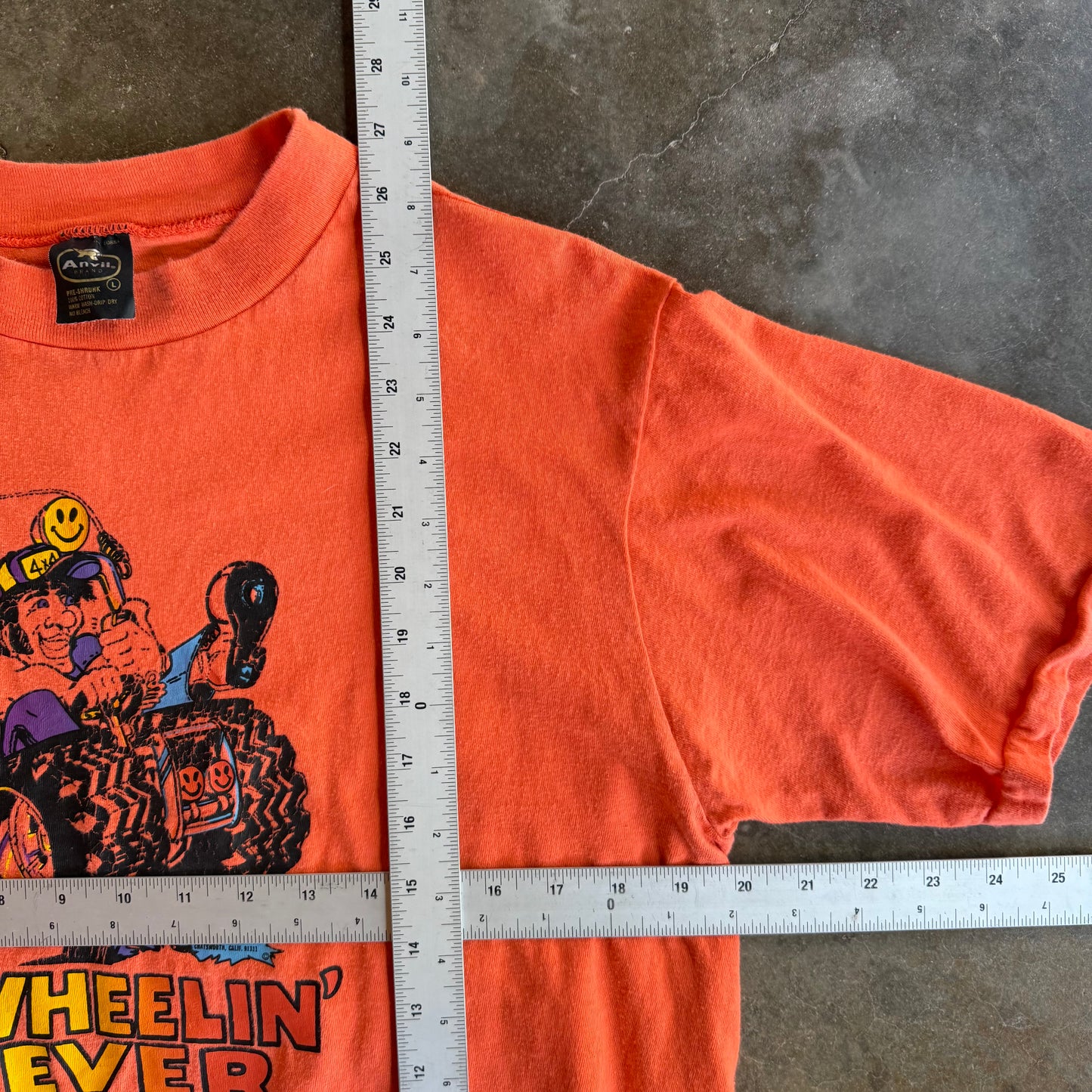 Vintage 80s 4 Wheelin Tee - L