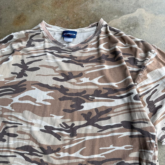 Vintage 00s Dessert Camo Tshirt - L