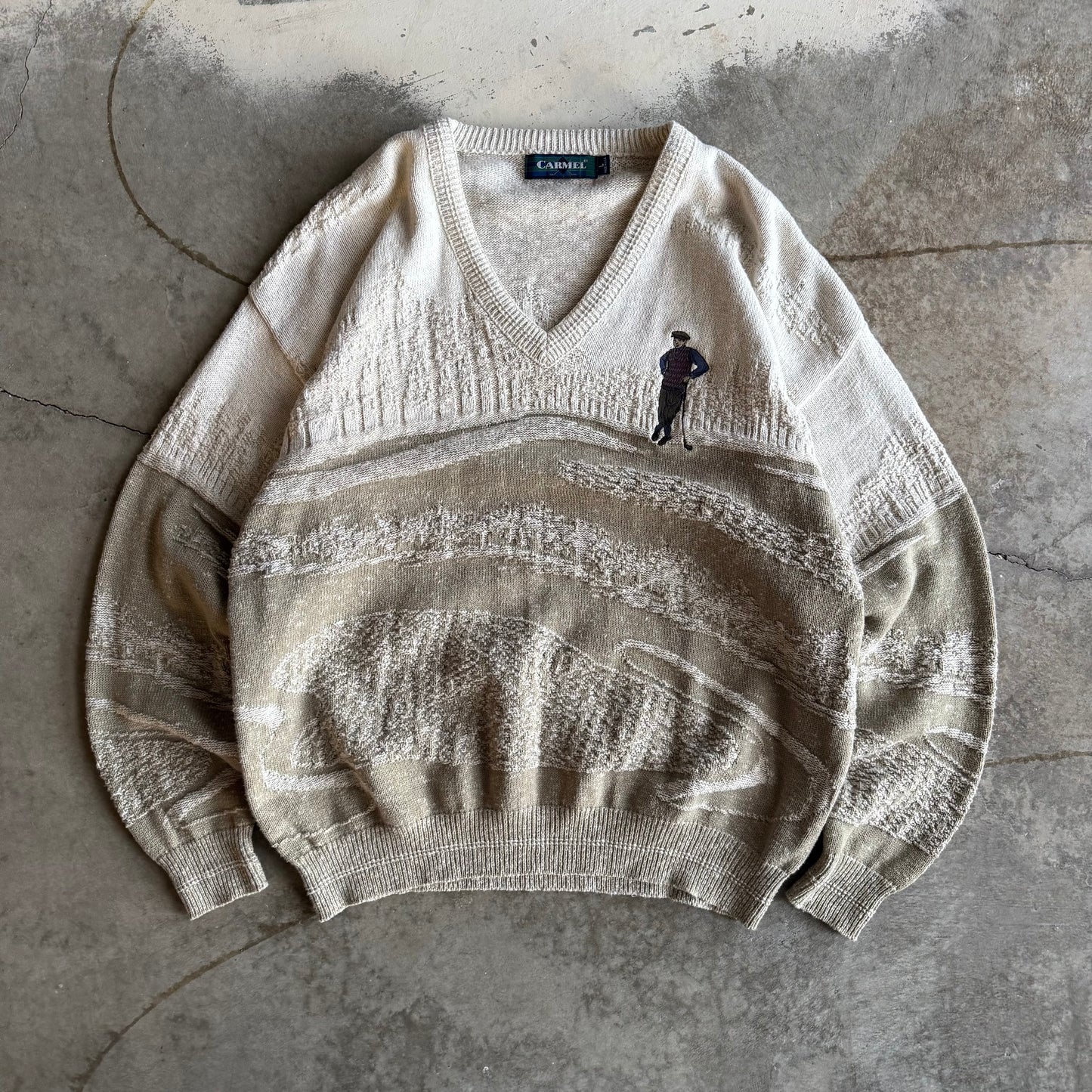 Vintage 90s Golf Knit Sweater - L