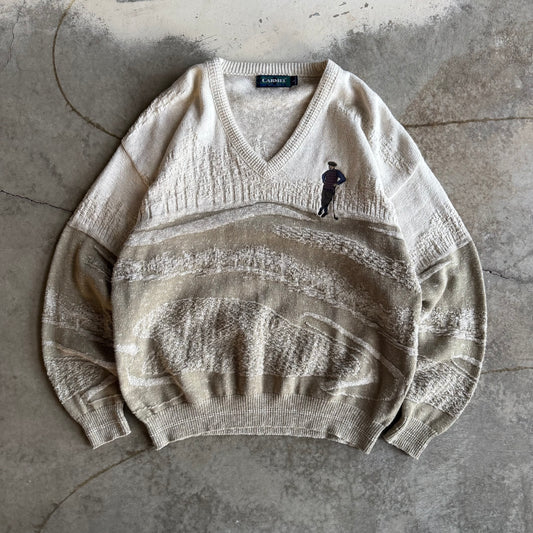 Vintage 90s Golf Knit Sweater - L