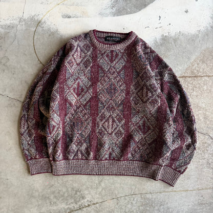 Vintage 90s Grandma Knit Sweater - L