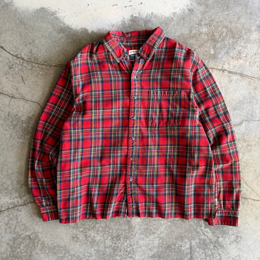 Vintage 00s Cropped Flannel - XL