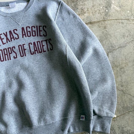 Vintage 00s Russell Texas Aggies Track Crewneck - M