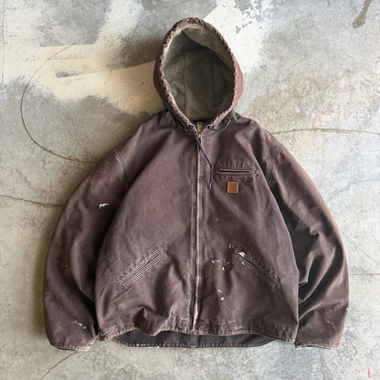 Vintage 00s Hooded Carhartt Jacket - XL