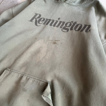 Vintage 00s Distressed Remington Hoodie - XXL