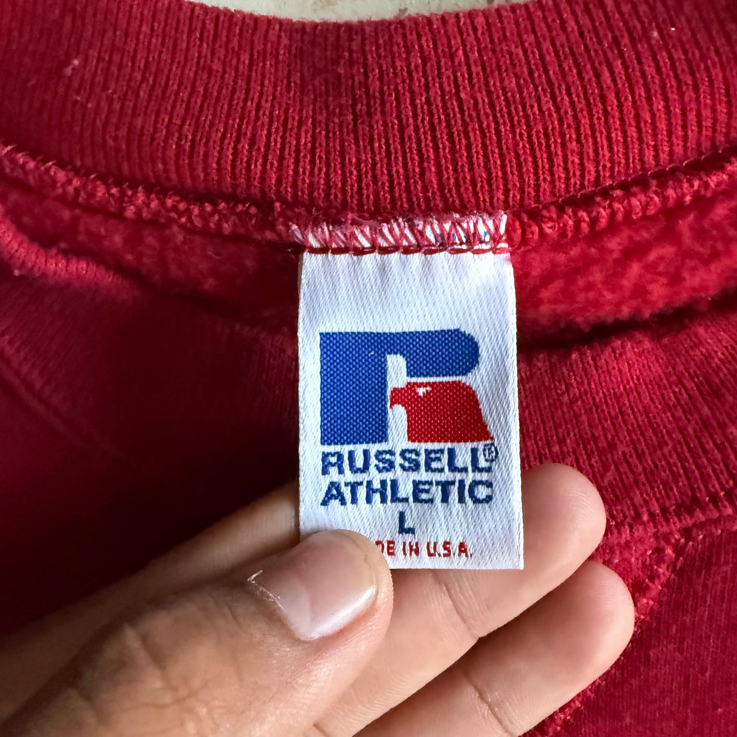 Vintage 90s Russell Athletic Track Crewneck - L
