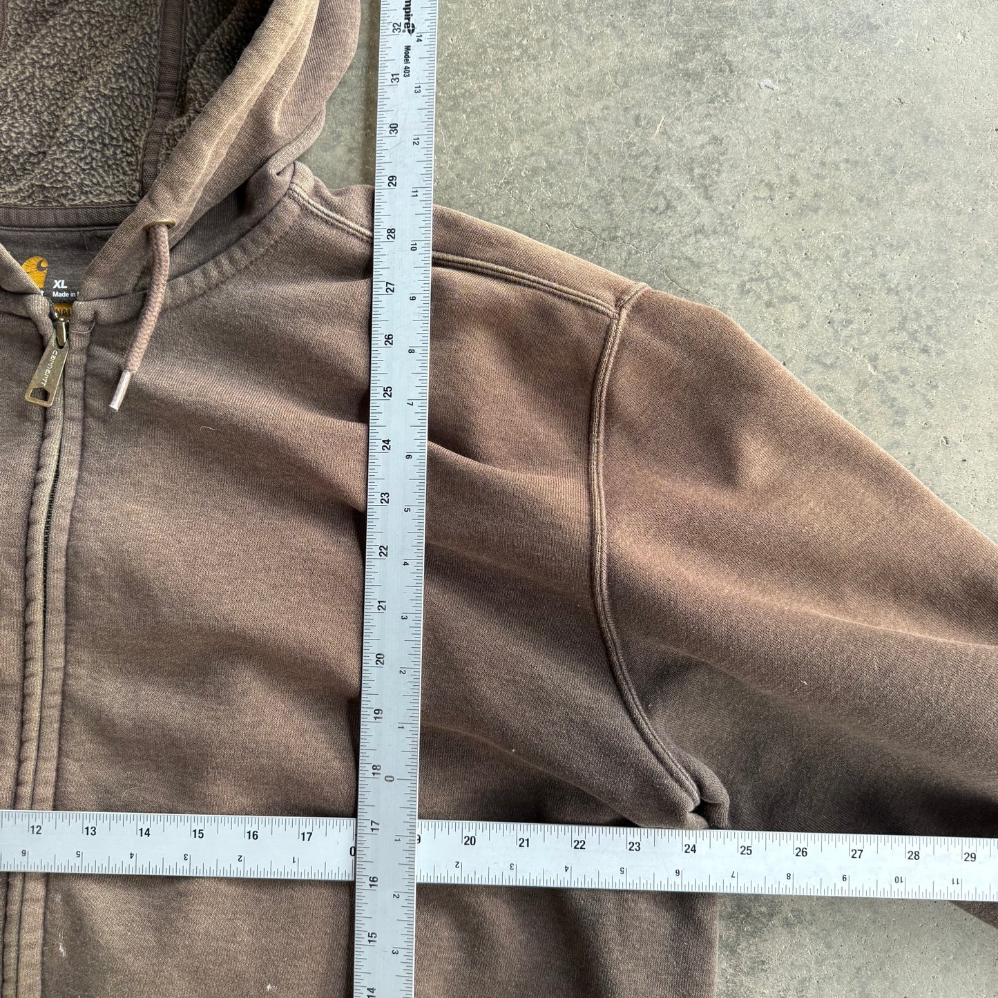 Vintage Brown Carhartt Zip Up - XL