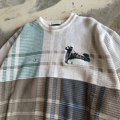 Vintage 90s Golf Knit Sweater - XL