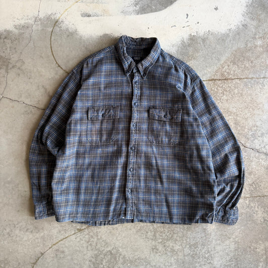 Vintage 00s Cropped Button Flannel - XL