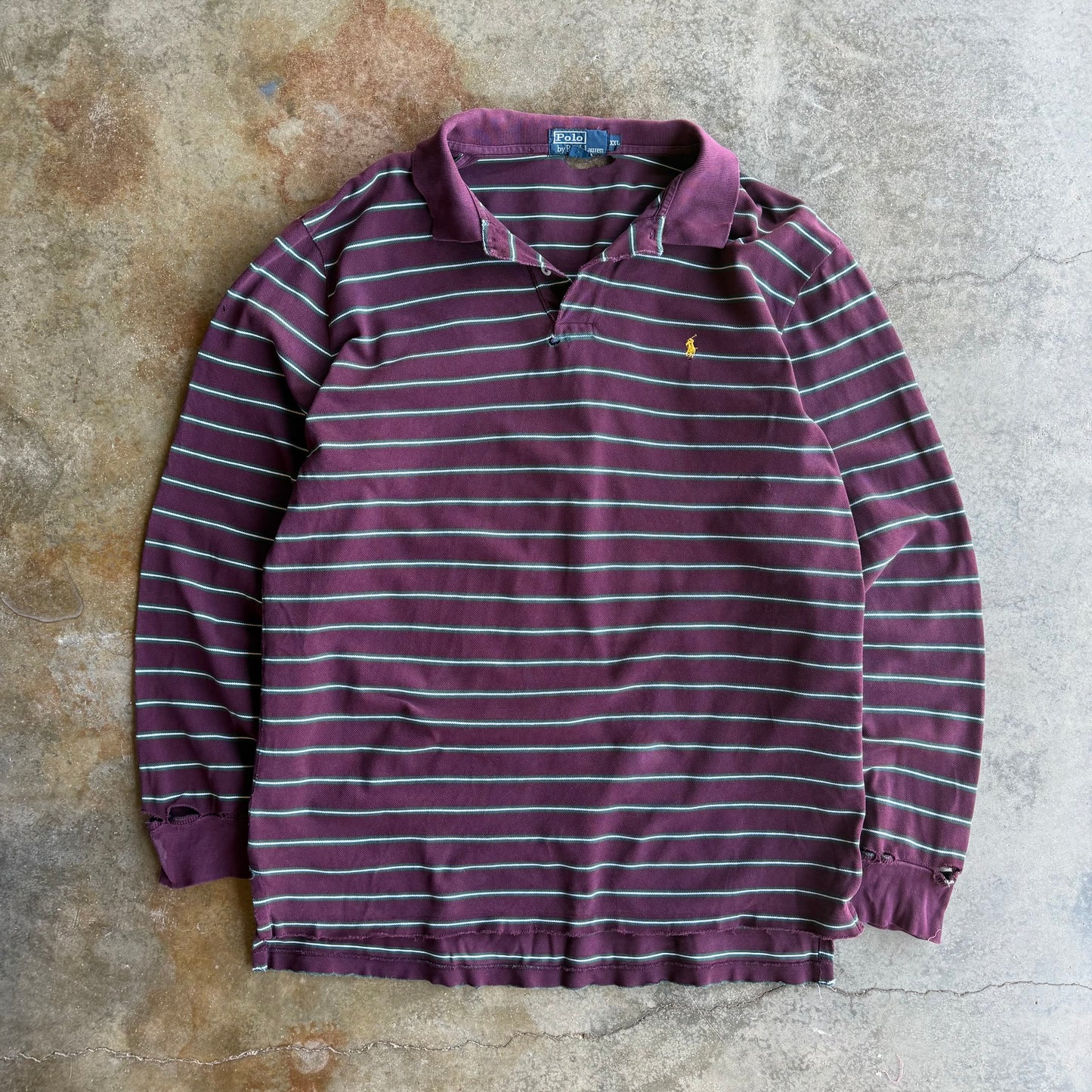 Vintage Polo Ralph Lauren Striped Polo - XXL