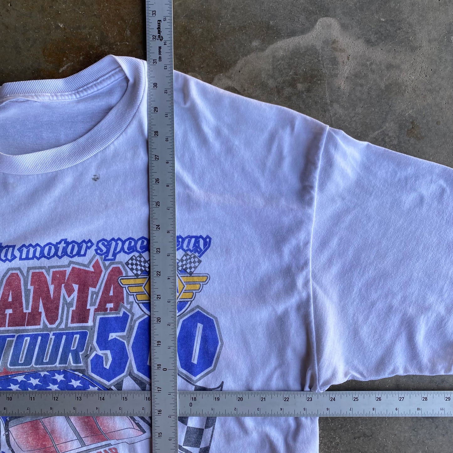 Vintage 00s Faded & Distressed Nascar Tee - XXL