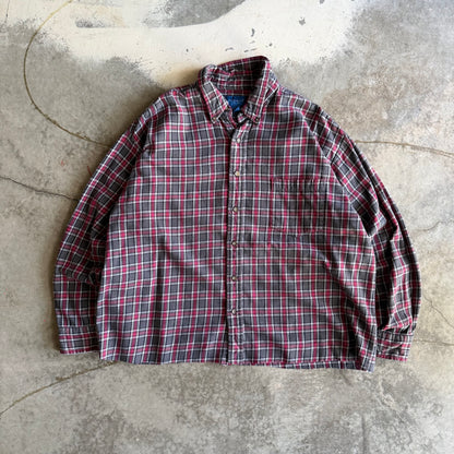 Vintage 00s Cropped Flannel - XL