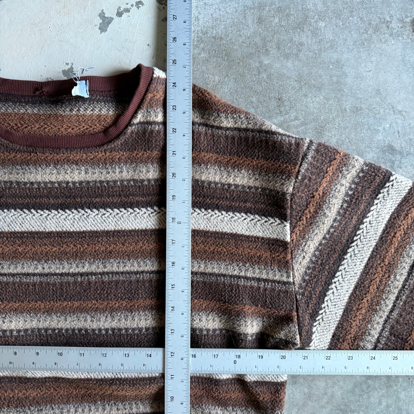 Fall Striped Sweater - L