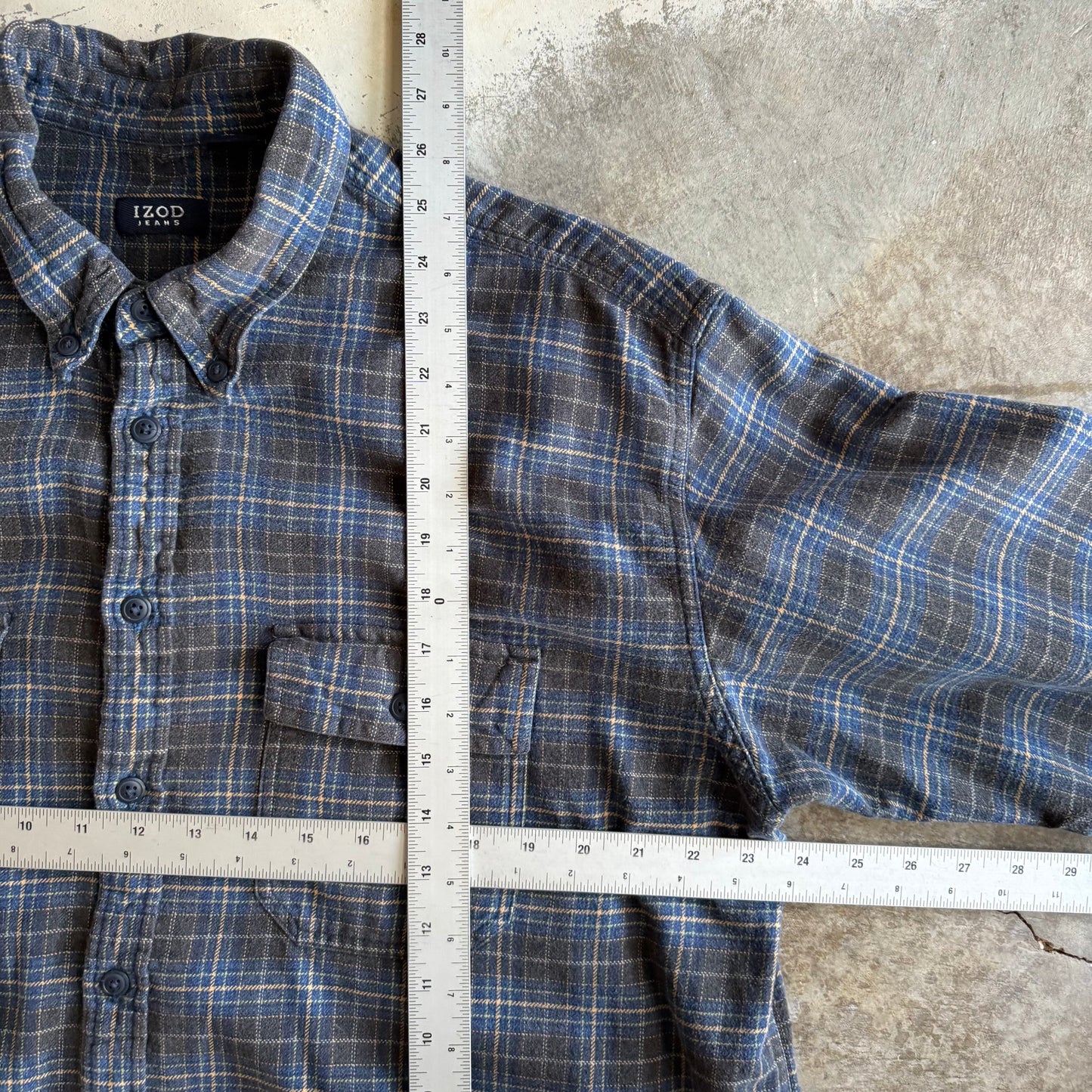 Vintage 00s Cropped Button Flannel - XL